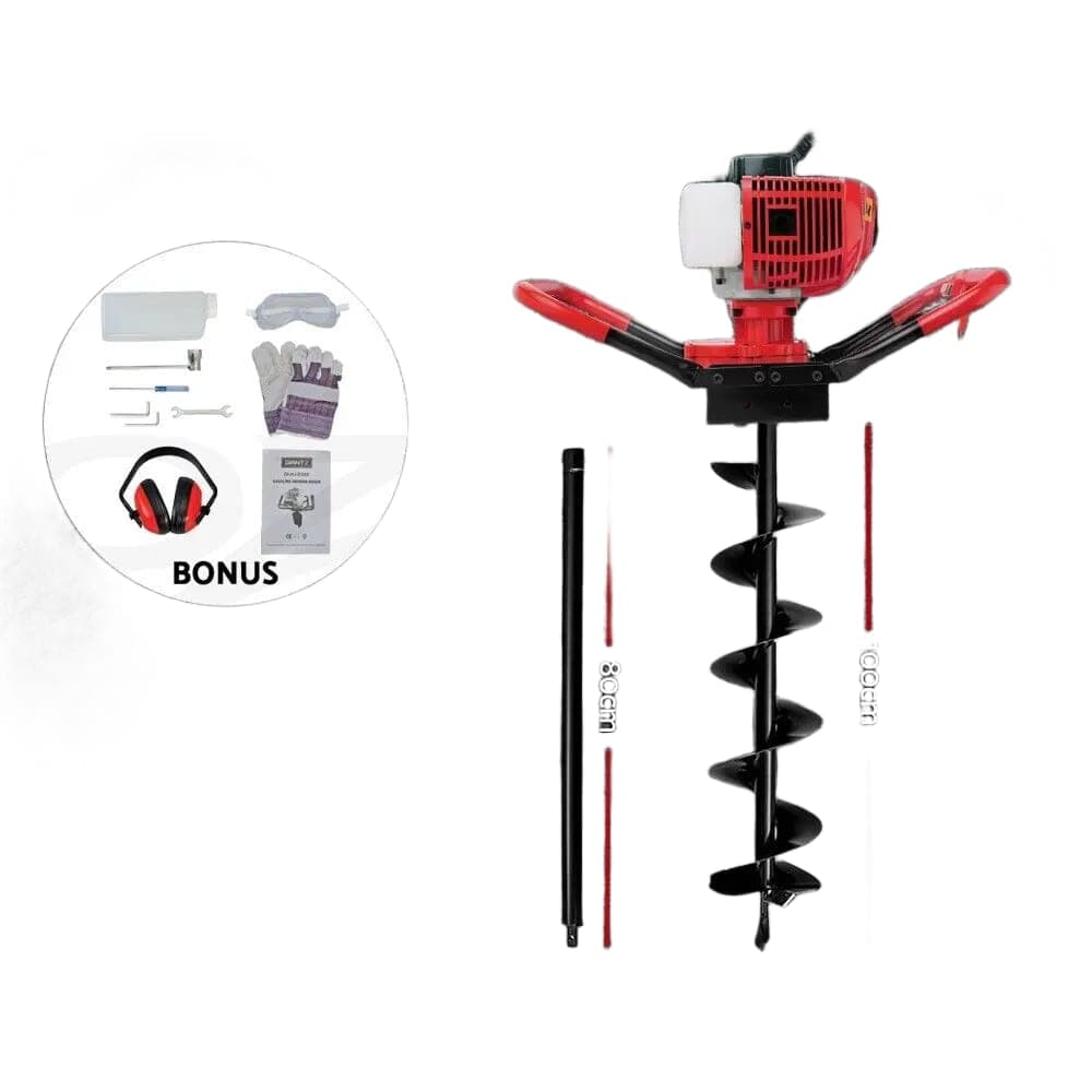 Foreuse Thermique à Essence 52CC – Tarière Haute Performance pour Travaux de Forage